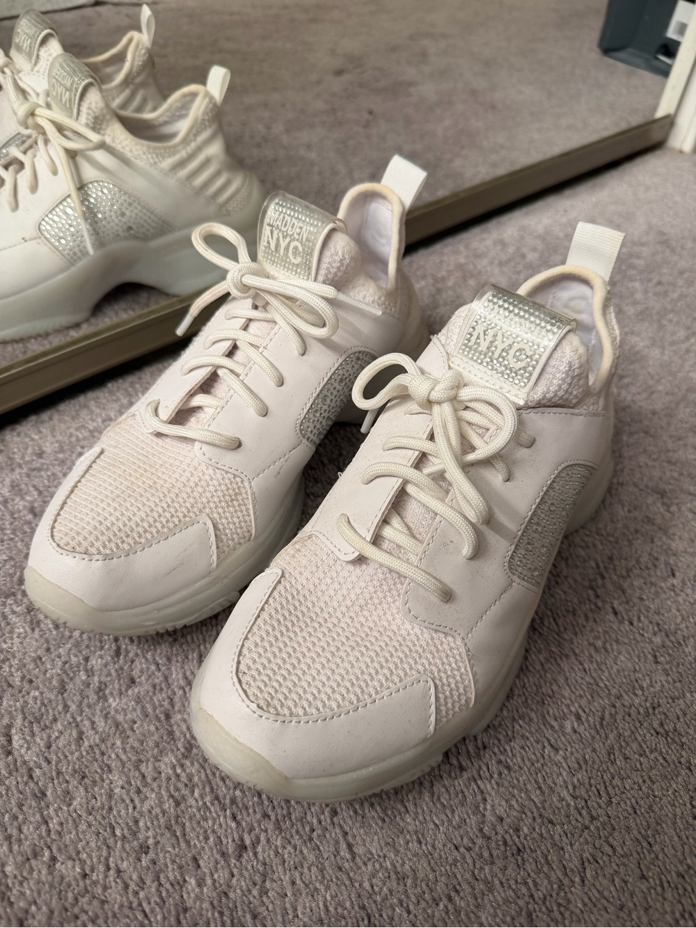 Madden NYC White Sneakers